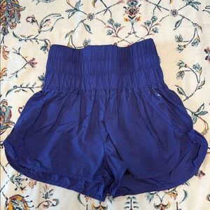 Women's Blueish Purple High-Waisted Active Shorts - Free People